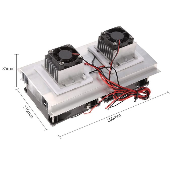 Kit de système de refroidissement thermoélectrique Peltier, Double ventilateur