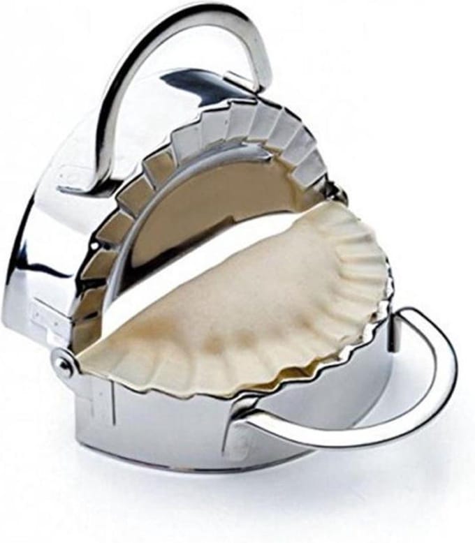 Dumpling maker - Pastei / ravioli / empanada mal - Deegvormer - Uitsteker - 10 cm diameter - Keuken tool / gadget - Kookgerei - RVS - Jonyx
