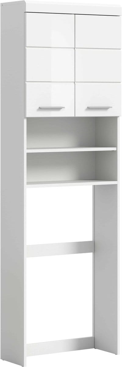 Scout wasmachine opbouw wit hoogglans MDF TZ wit NB - 24x63x191cm
