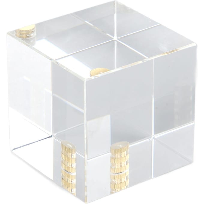 Cube de Verre 50mm Cube de Verre Prisme Magique Attrape-Soleil Prisme de Photographie pour Enfants Science Bureau