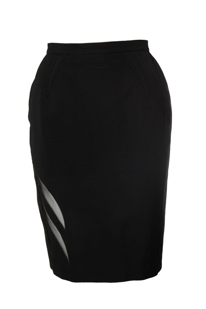 Thierry Mugler, minirok met transparante details