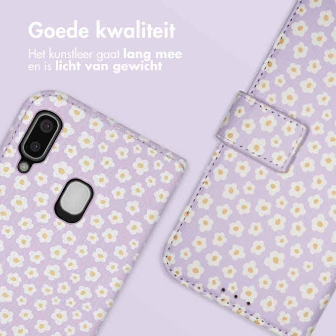 imoshion Hoesje - Geschikt voor Samsung Galaxy A20e - Design Bookcase smartphone - White Daisy