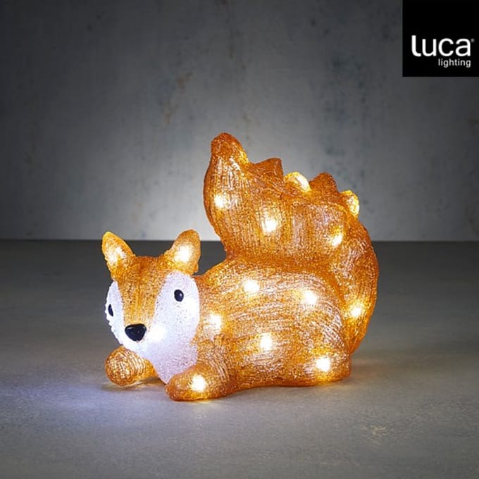 Luca Lighting Kerstverlichting Squirrel - 31x14x25 cm - Acryl - Bruin
