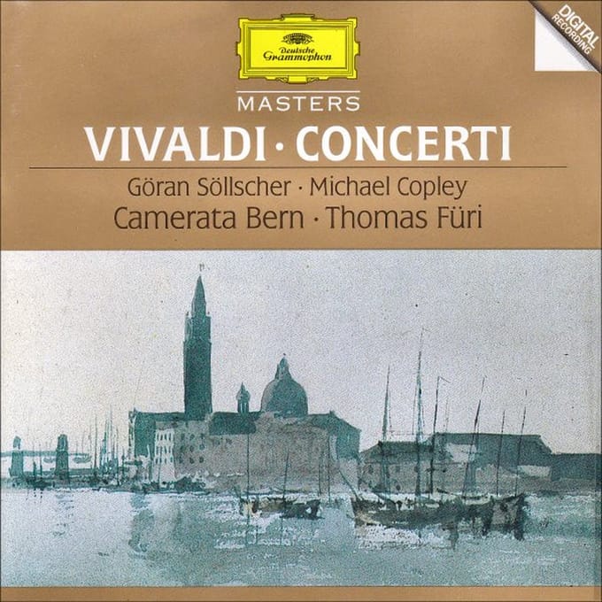 1-CD Vivaldi - Concerti - Goran Sollscher / Michael Copley / Camerata Bern / Thomas Furi (1985)