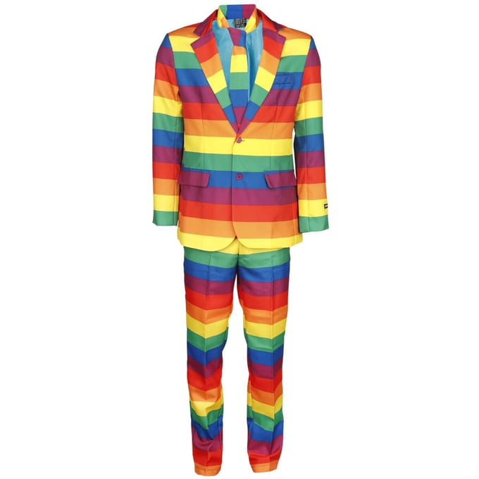Suitmeister Rainbow - Heren Pak - Carnavalskleding - Pride - Kostuum - Gekleurd - Maat S