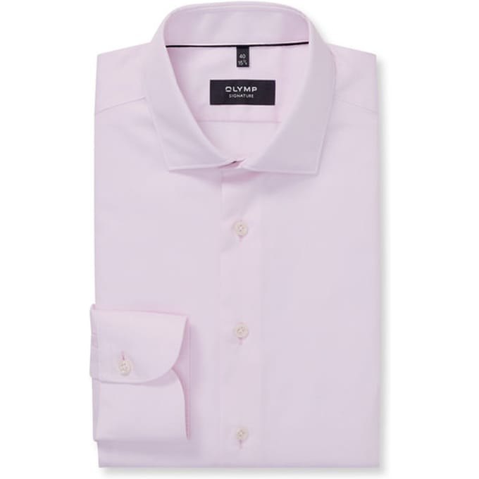 OLYMP Signature Overhemd, Tailored Fit, Signature Kent, Lichtroze