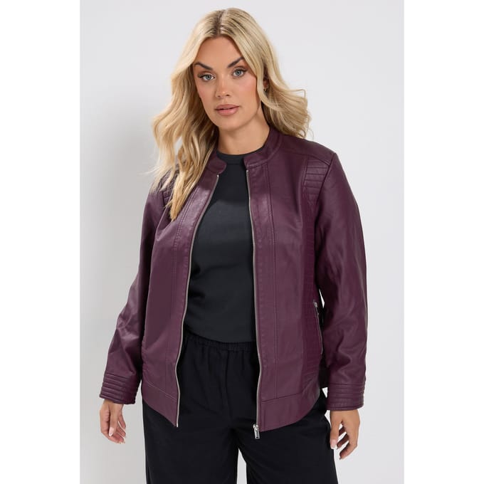 Yours Jack Van Imitatieleer In Bordeauxrood Size 44