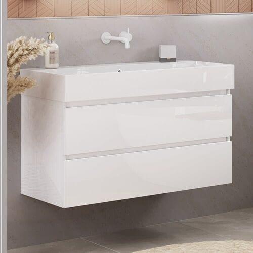 pianura benetti Stella washbasin with vanity unit 100 cm B1000392KW-WH