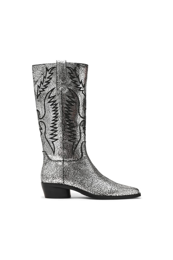 Steve Madden Trevi Boots Silver Leather Größe: 41 | Stiefel Outlet | Damen | Grau