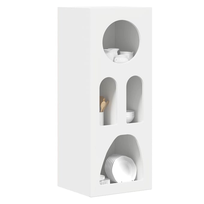 vidaXL - Dressoir - ELST - Wit - 40 - x - 35 - x - 100.5 - cm - Bewerkt - hout