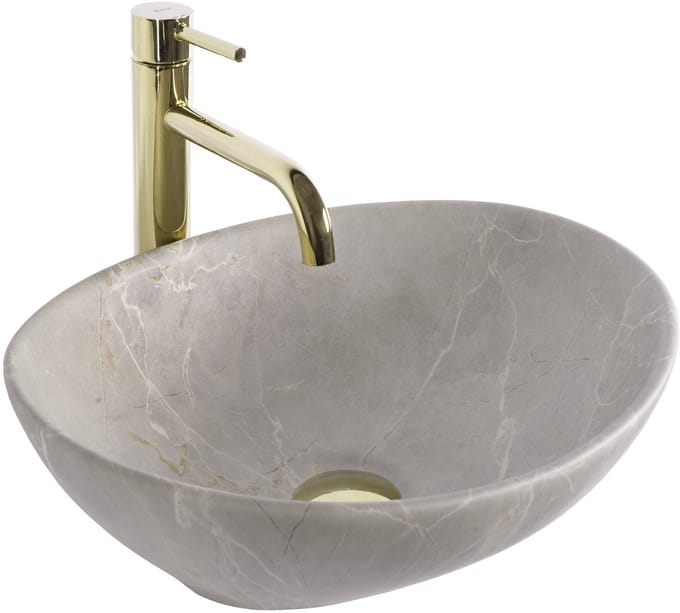 Rea Sofia Beige Matt Opzetwastafel Beige 41X34,5X15Cm
