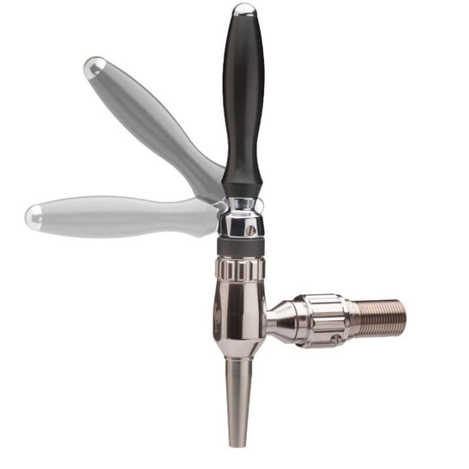 Biertap, Compensatorkraan - Nordic - van gesatineerd staal met compensatoras inox 5/8", 35 mm