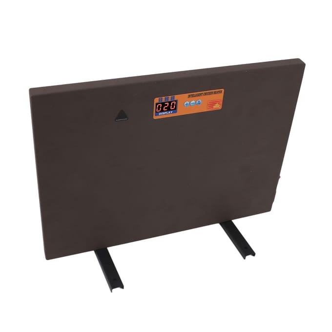 Chauffage Poulailler Marron Contrôle Manuel 150W 4 Modes Affichage Numérique Fonction Minuterie Anti Basculement