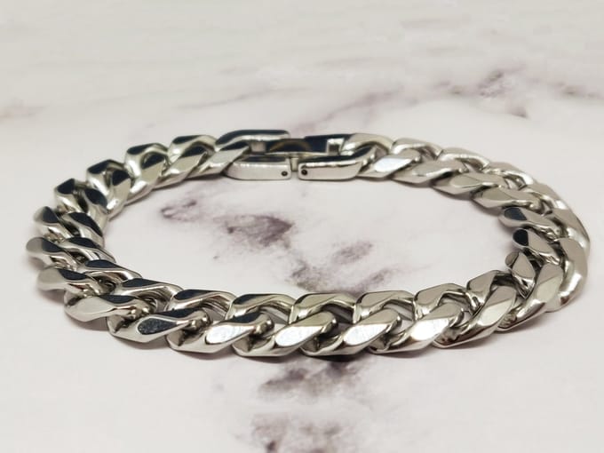 Mei's - Muse Tough Chain - armband heren - RVS zilver - polsmaat 17 cm
