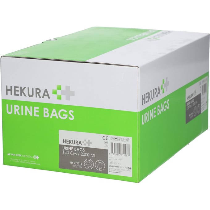 HEKURA Poche Urinaires 2 Litres 130cm 10 Accessoires