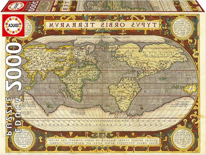 Puzzel Wereldkaart - Legpuzzel Kaart - Ontspanning Thuis - 2000 Stukjes - 96 x 68 cm - Diverse Kleuren