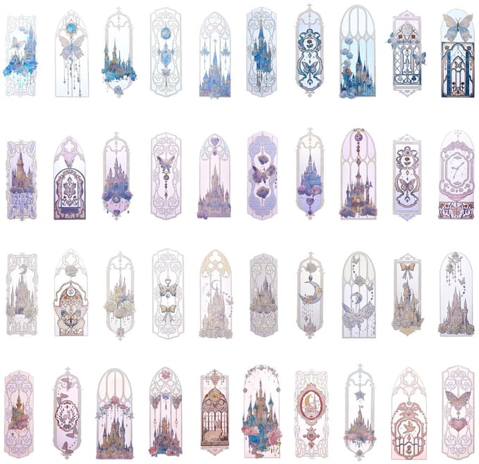 Dailygoods - Set van 40 Holografische Bladwijzers voor Boekenliefhebbers