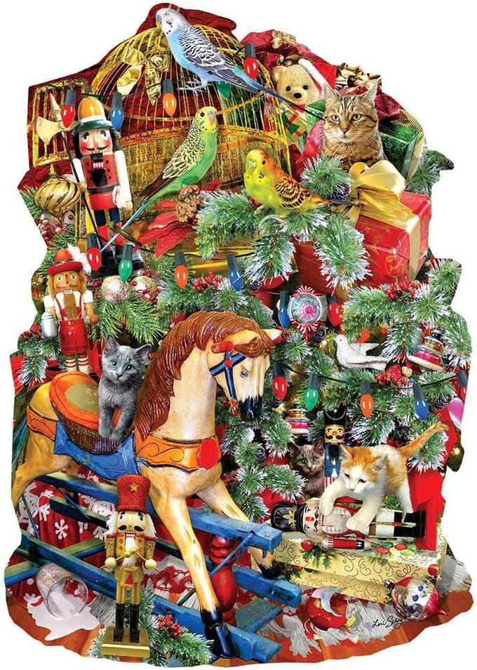 Legpuzzel - Contourpuzzel - 1000 stukjes - Kerstmis  - Holiday Havoc- SunsOut Puzzel