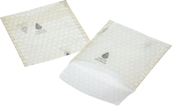 Natural Elements Eco-vriendelijke set van 2 herbruikbare biologische bijenwas boterhamzakjes