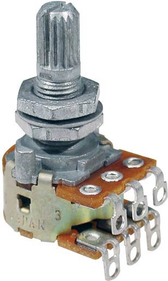Potentiometer Alpha 2x500K blender 10mm Split Shaft blends 2 sources MIJ