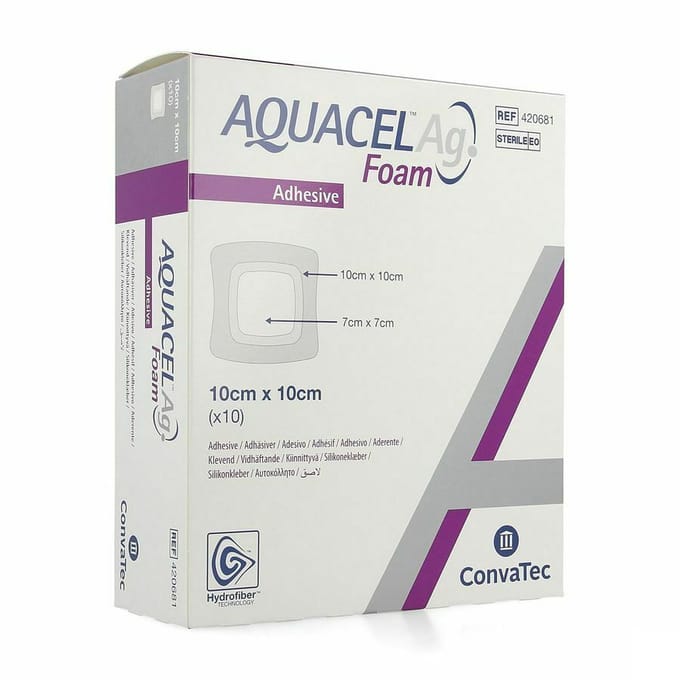 Aquacel AG Foam Schuimverband 10cmx10cm 10 Verband(en)