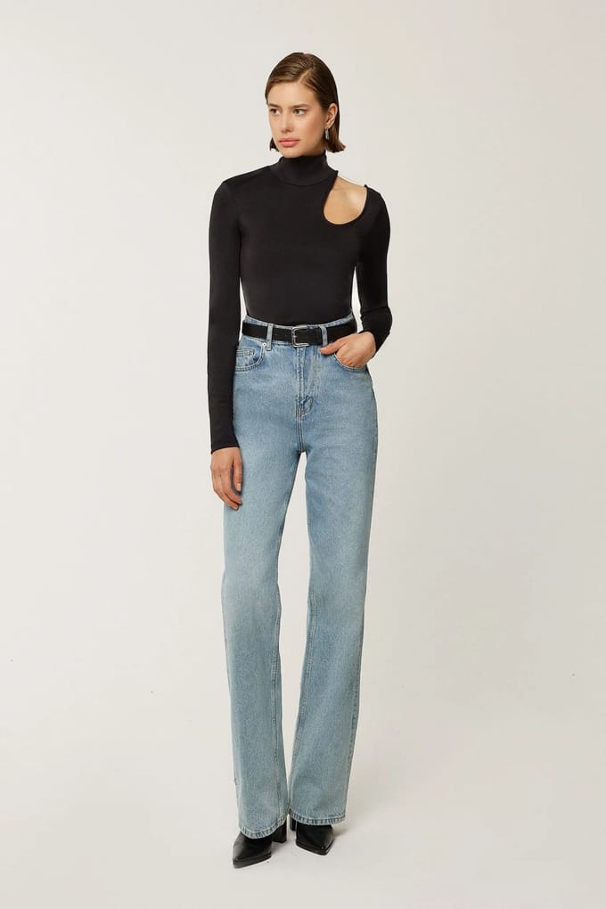Snood Uitsnijding Slim Fit Blouse