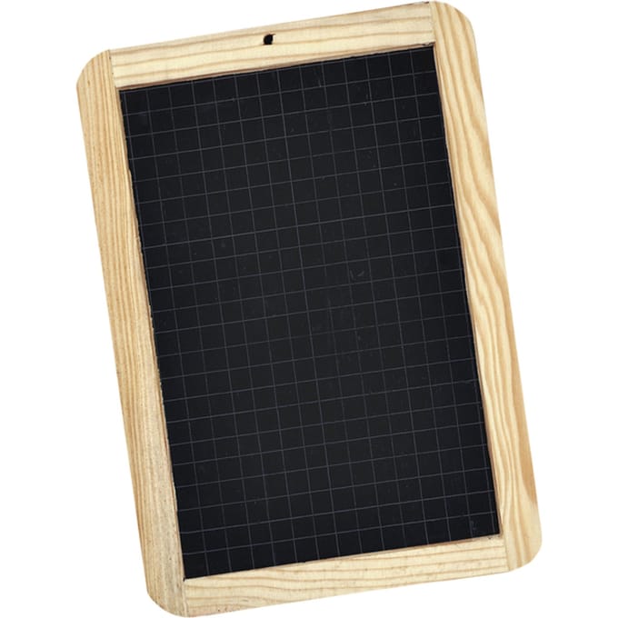Krijtbord Giotto houten frame 180x260mm geruit zwart