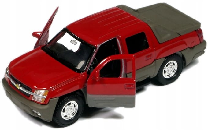 Welly Chevrolet Avalanche Metaal Modelauto 1:34-1:39 Rode Deuren Open