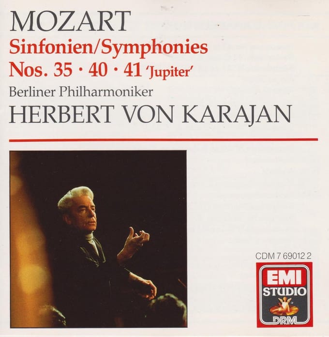 MOZART - SYMPHONIES 35, 40 & 41 - BERLINER PHILHARMONIKER / HERBERT VON KARAJAN (CD)