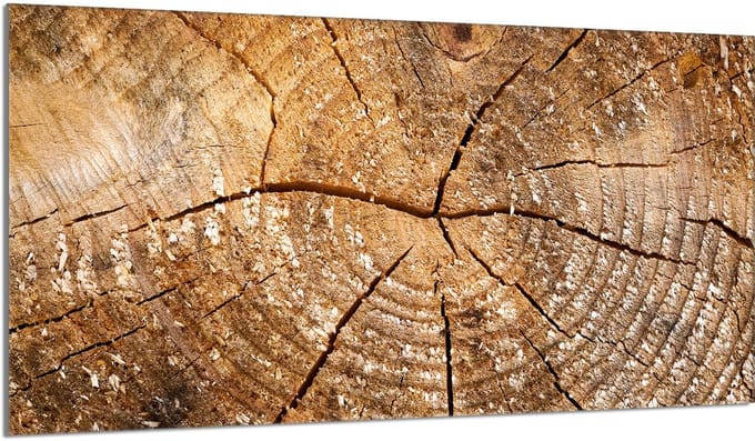 TMK ArtDeko - Beschermplaat Glas - 90x52 cm - Houtprint - Anti-bacterieel