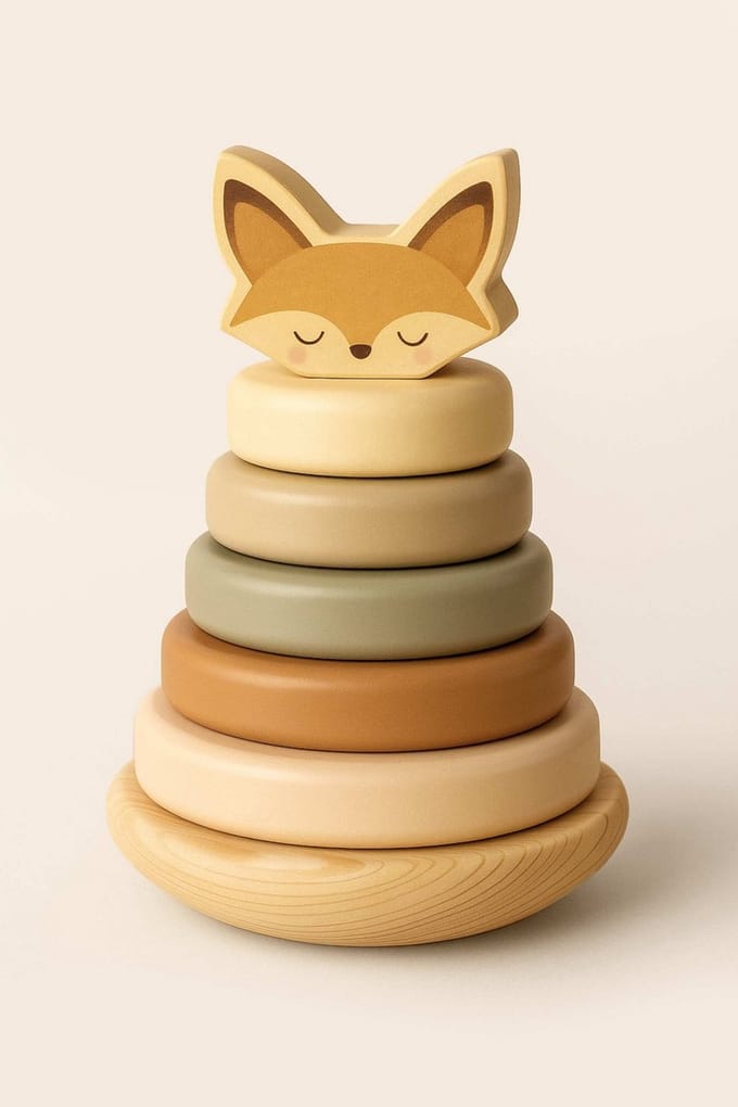 Mrs. Ertha | Stackaboo houten tuimelaar puzzel Vos