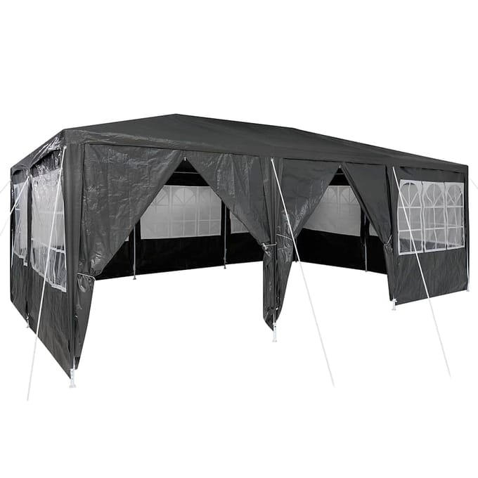 vidaXL - Partytent - Antraciet - 600 - x - 400 - x - 266 - cm - Polyetheen