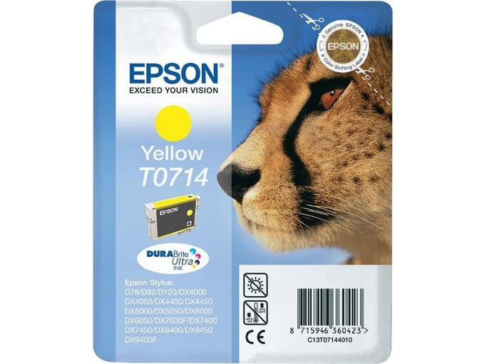 Epson Inktcartridge T071 (C13T07144010) Geel