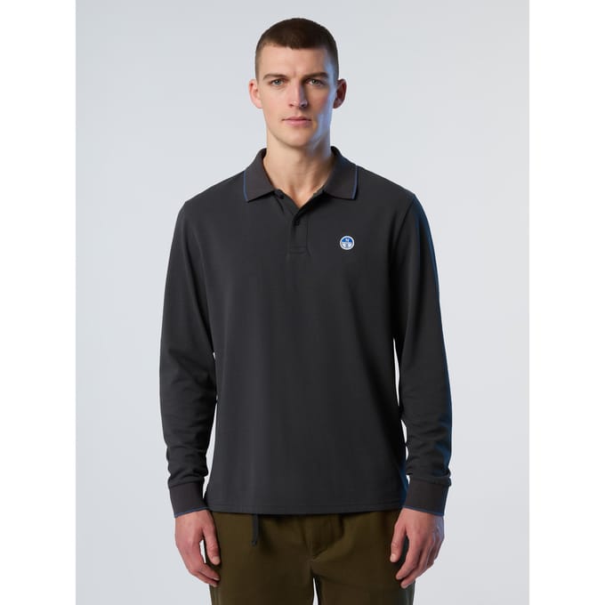 North Sails Polo Shirt Lange mouwen met kraagprint