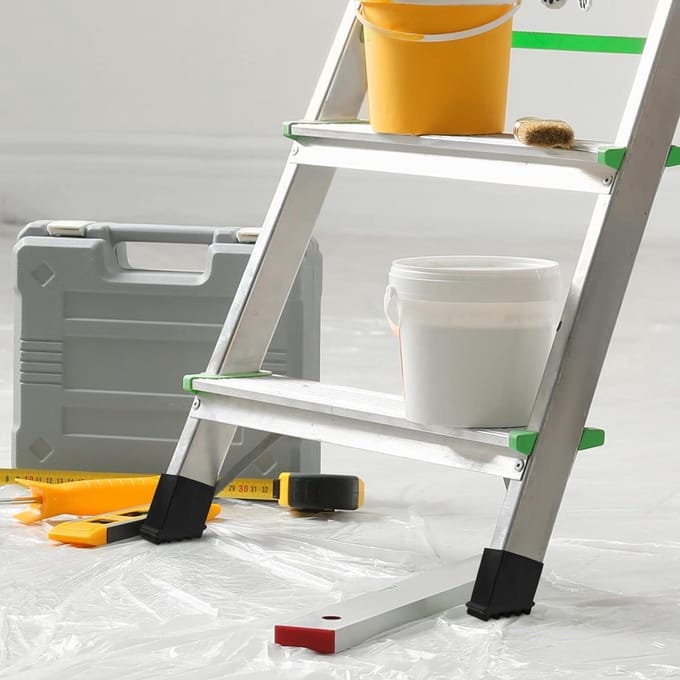 Set van 4 Antislip Universele Rubberen Ladderdoppen voor Verleng- en Steekladders