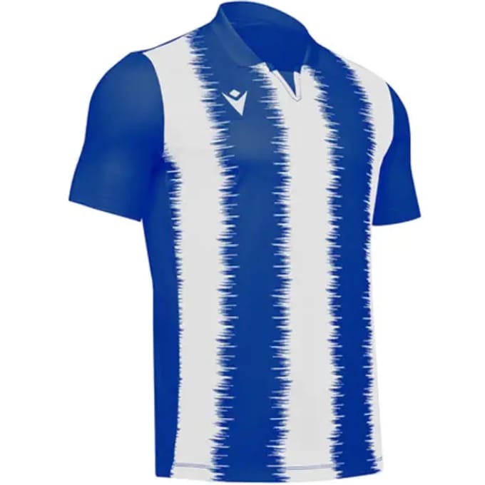 Macron Miram Shirt Korte Mouw Kinderen - Royal / Wit | Maat: 7-8 Y