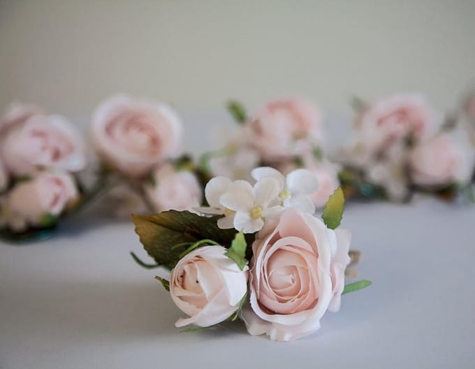 Zijde Rozen Corsage Boutonniere Pins voor Bruiloft 6 Stuks Lichtroze