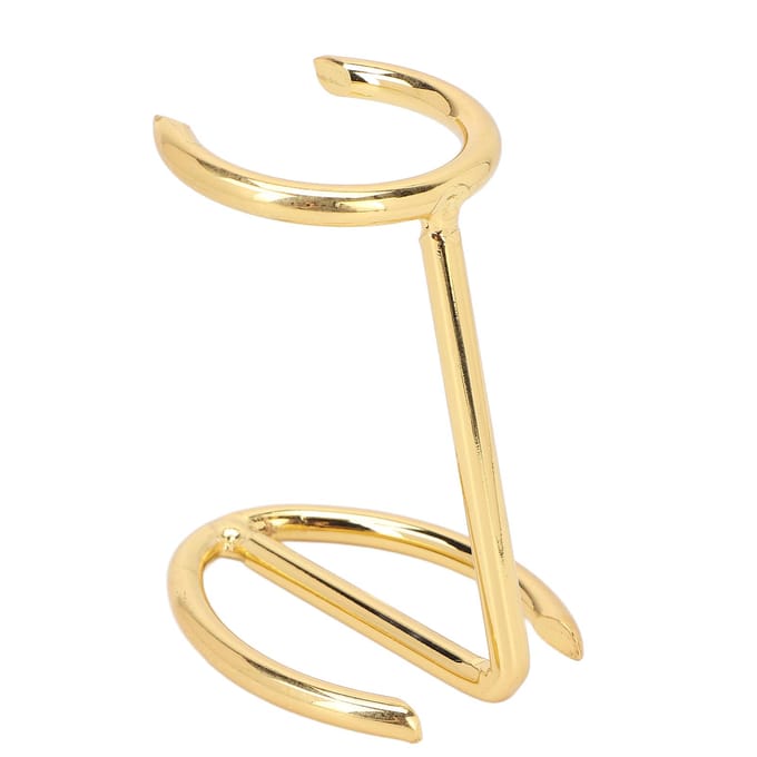 Scheerkwast Standaard Draagbaar Standaard Maat Gouden Legering Veiligheidsscheermes Standaard voor Mannen Bespaar Ruimte beige