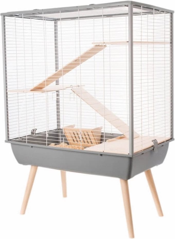Zolux Kooi Neo Cozy Large knaagdieren H80, grijze kleur
