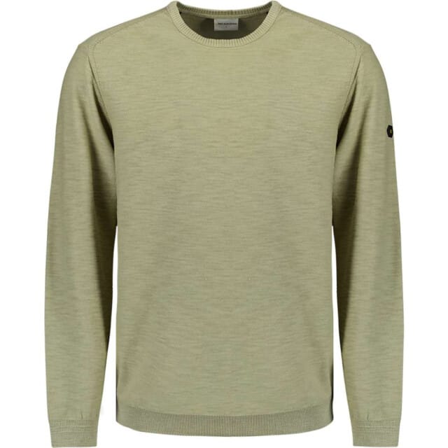 No Excess Pullover Crewneck Garment Dyed + Stone Washed Light Moss Größe: S | Pullover Outlet | Herren