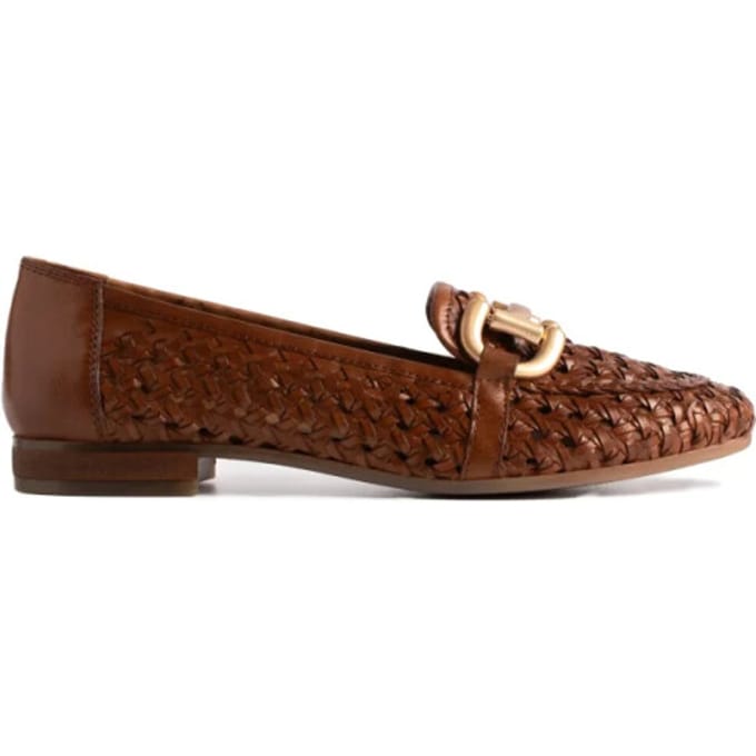 5PM Matera Sassi Loafer Dames Leer Cognac Gevlochten
