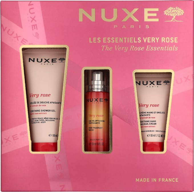 Nuxe Very Rose Set 180 ml - Shower Gel 100ml/ Edp Spray 30ml/Hand Cream 50ml