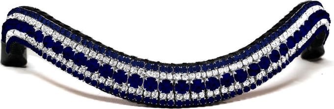 Frontriem Blue & Crystal/Cob