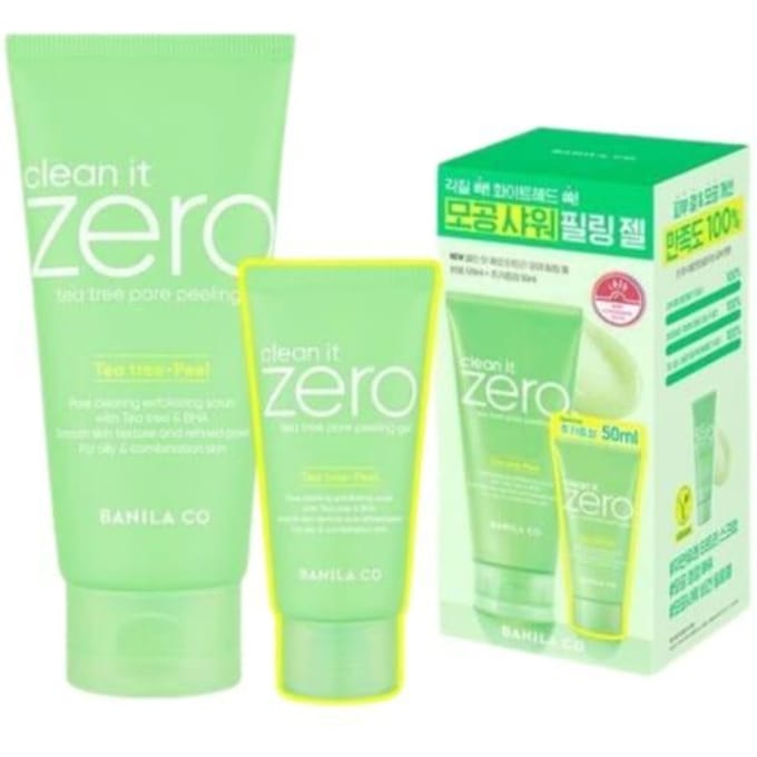 BANILA CO Clean It Zero Tea Tree Poriën Peeling Gel Set 120ml + 50ml green