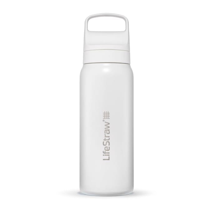 LifeStraw Go 2.0 Stainless Steel Water Filter Bottle - 700 ml - White