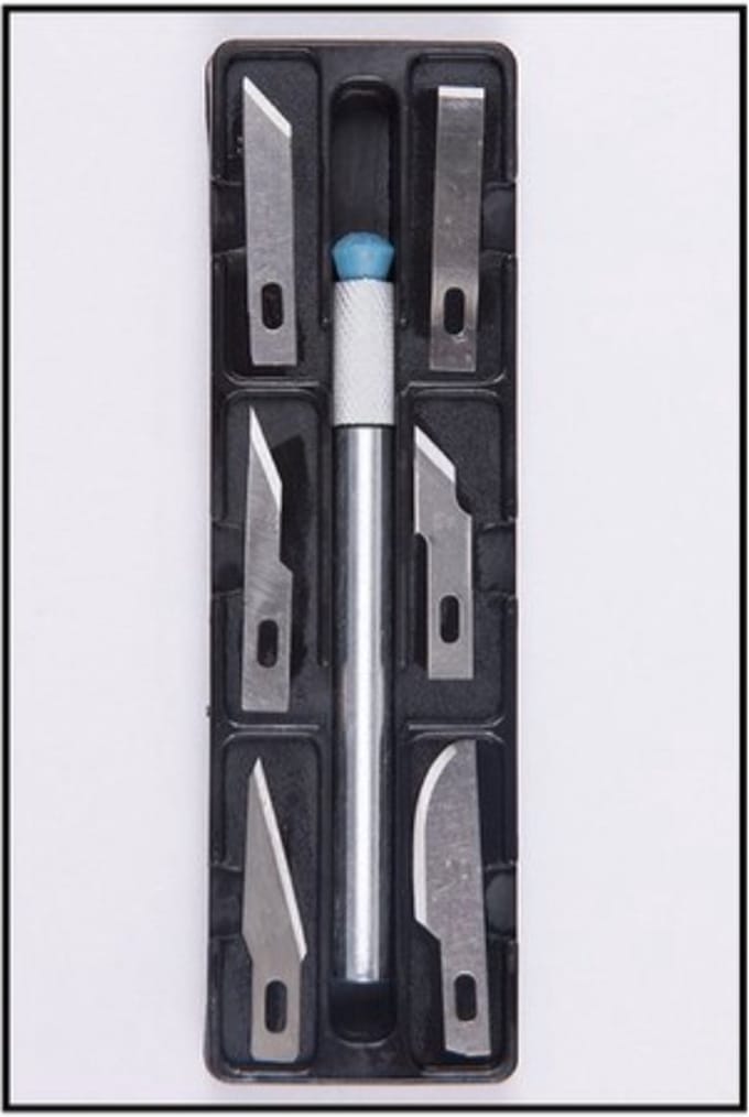 Scalpel Mes 7 Delig | RVS | Scalpelmesjes | Scalpel Mesjes | Hobbymes | Chirurgisch Mesje