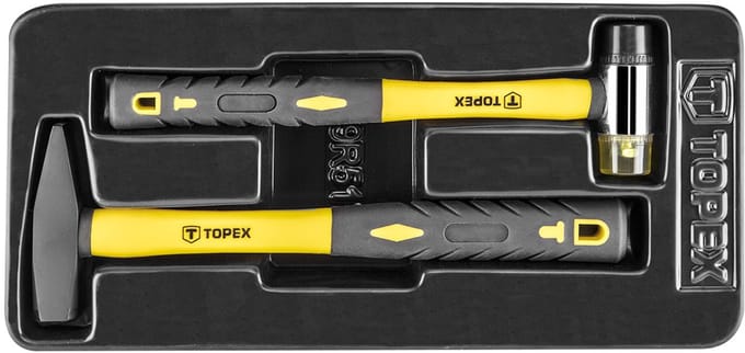 Topex - Hamer Set - 2 Stuks - Glasvezel Greep - Ergonomische Grip