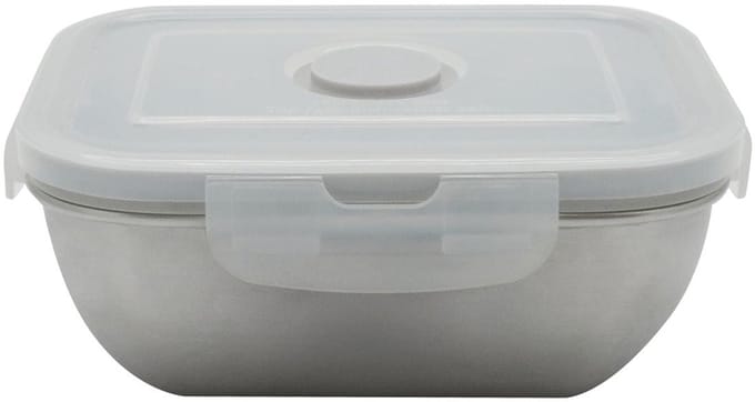 Lunchbox roestvrij staal 400 ml magnetronbestendig met deksel Fackelmann