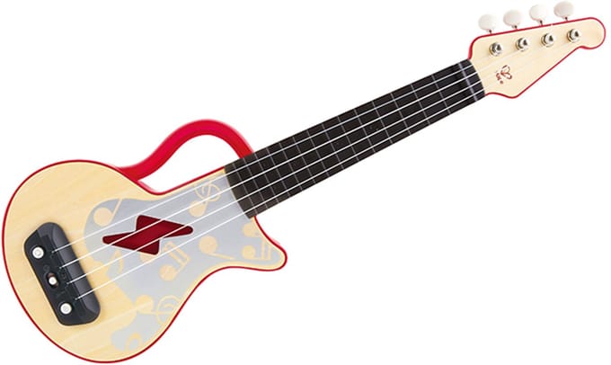 Hape Mini-gitaar Elektrische Lern-Ukulele, Rot