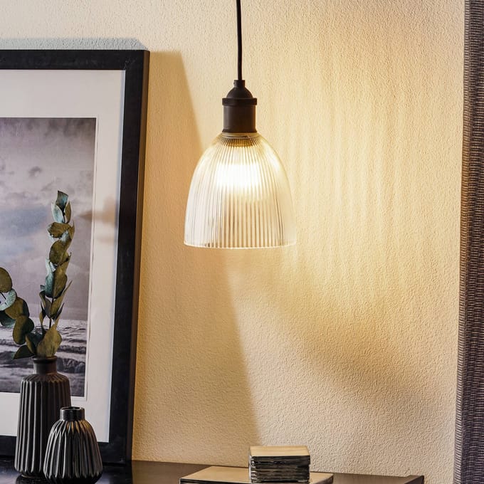 Westinghouse hanglamp 6338540, helder/brons, glas, E27